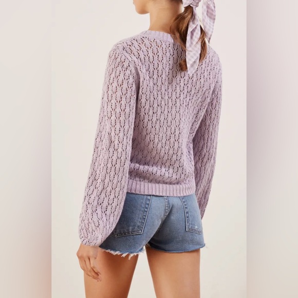 Reformation | Rose Pointelle Linen Sweater - Picture 12 of 14